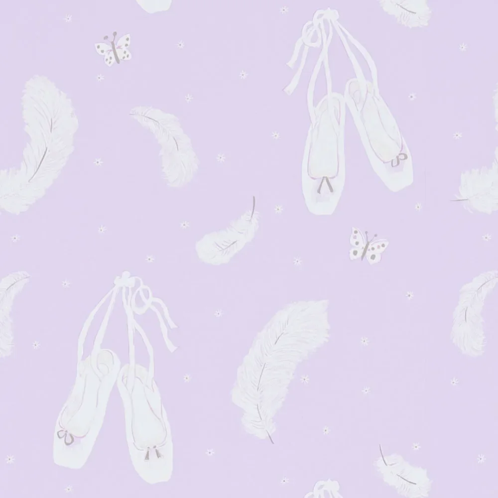 "Little Sanderson Abracazoo Motivstoff Ballettschuhe lavendel image"