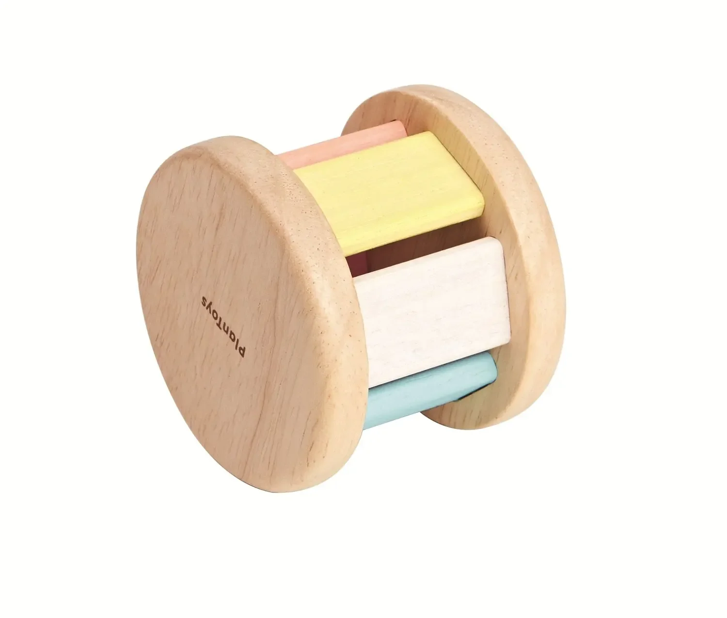 "Plan Toys - Krabbelspielzeug - Walze pastell, Gummibaumholz image"