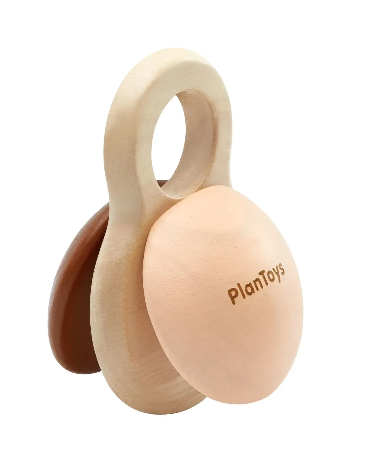 "Plan Toys - Rassel - Shake N Clap, Gummibaumholz image"