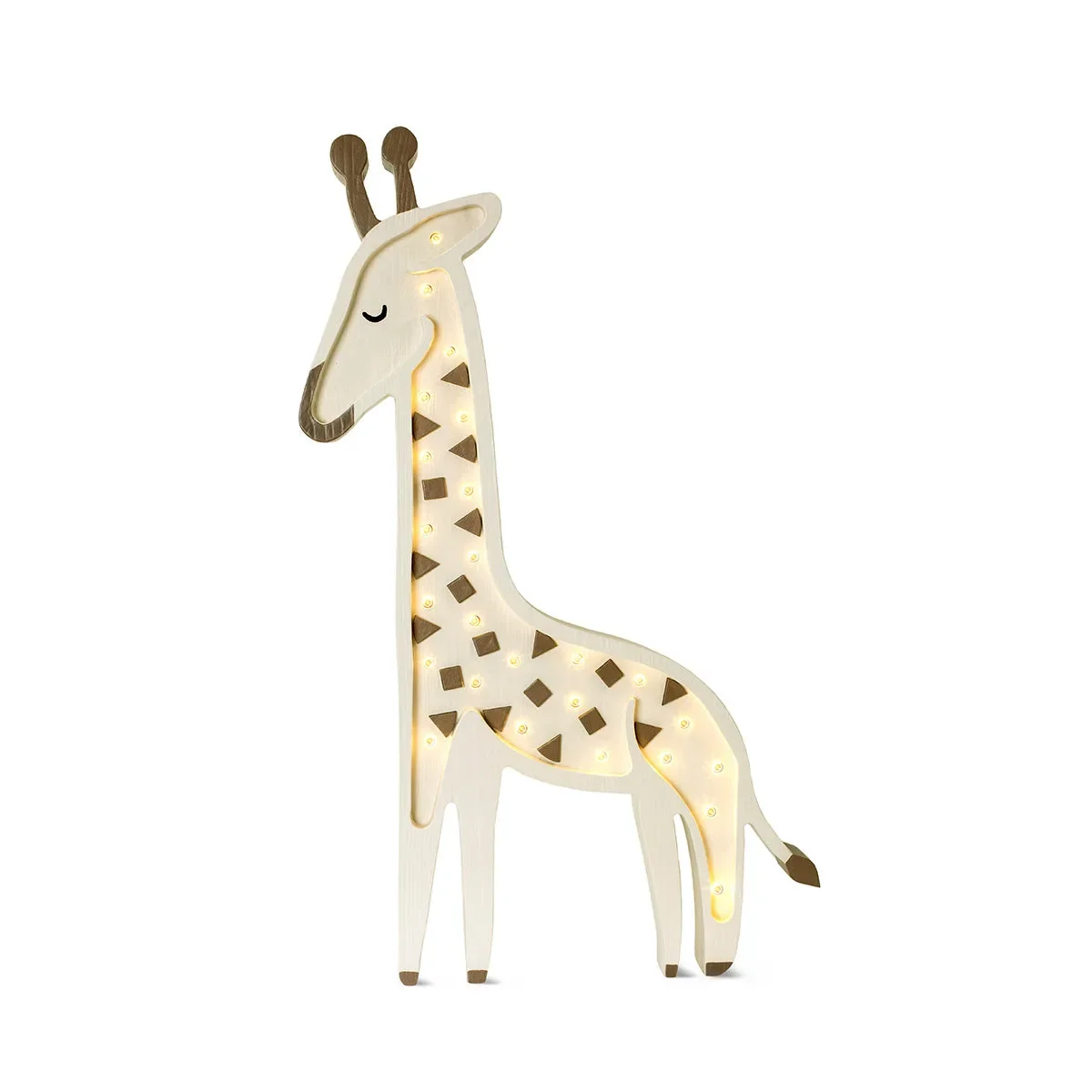 "Little Lights Nachtlicht Kinder, Nachtlampe Giraffe - 100% Kiefernholz natur, Farbe: Savanne beige image"