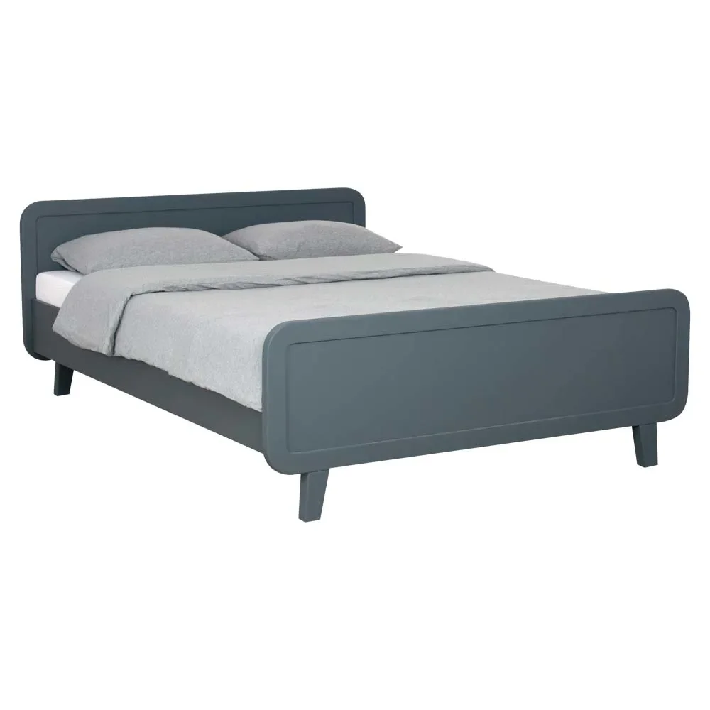 "Laurette Kinderbett / Doppelbett "Le Lit Rond" 140 x 200 cm, Farbe: Gris Souris image"