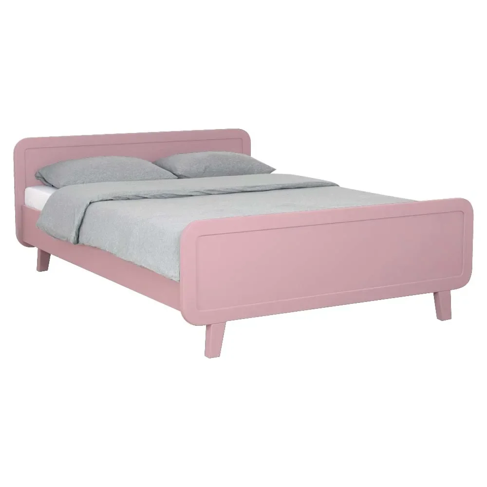 "Laurette Kinderbett / Doppelbett "Le Lit Rond" 140 x 200 cm, Farbe: Rose poudre image"