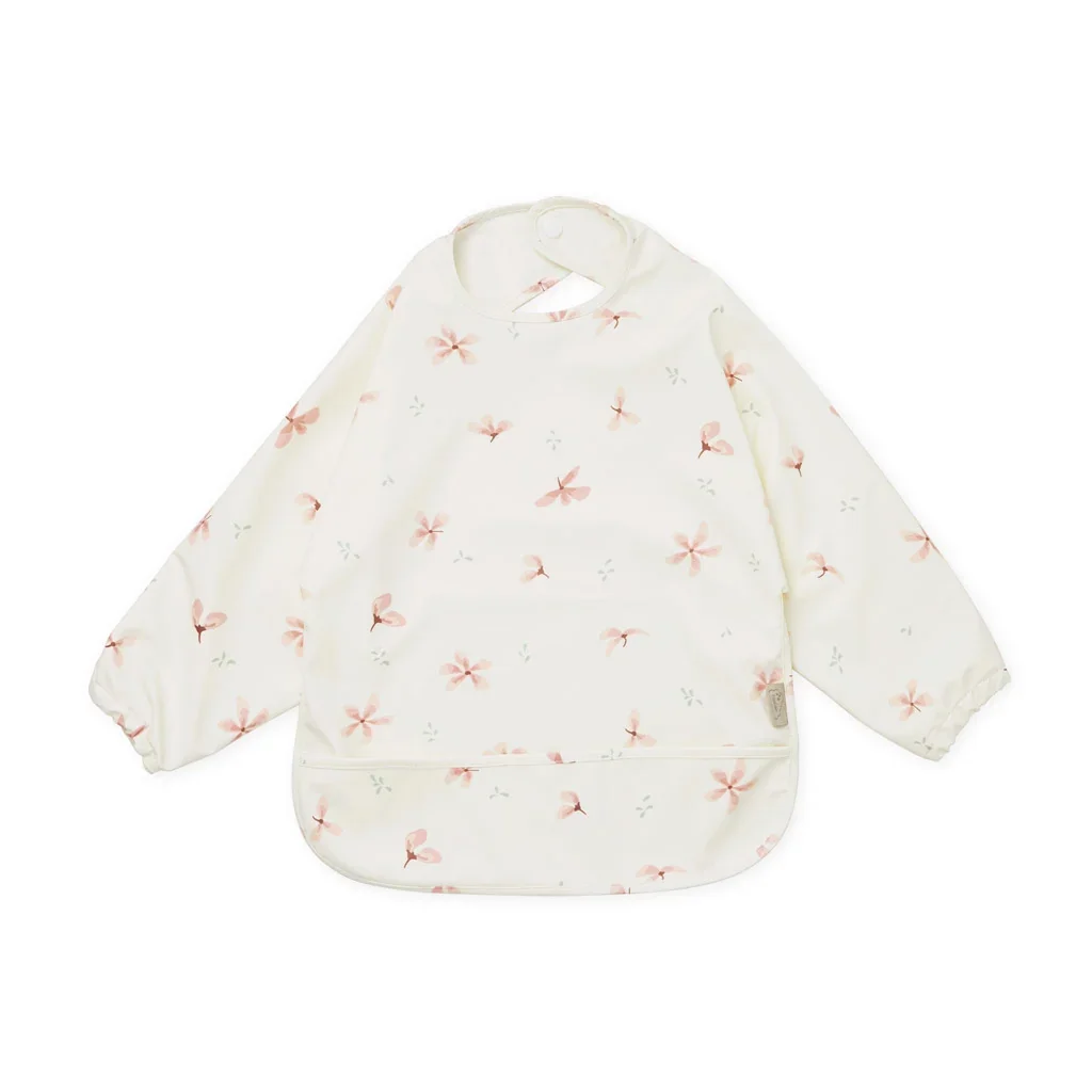 "Cam Cam Lätzchen mit Ärmel - Alter: 1-3 Jahre, 37x79 cm, Farbe: Windblumen-Creme image"