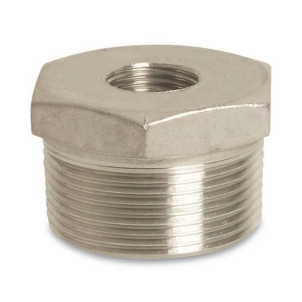 "Gewindefitting Edelstahl Reduzierstück 2" AG x 1" IG image"