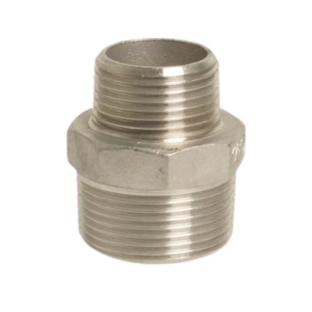 "Edelstahl Reduziernippel, Gewindefitting Edelstahl, 1 1/4" AG x 1" AG image"