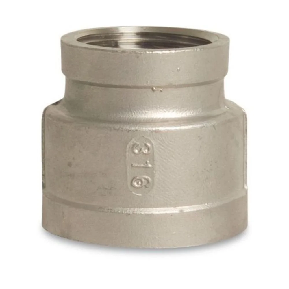 "Edelstahl Reduziermuffe, Gewindefitting, 1/2" IG x 3/8" IG, V4A image"