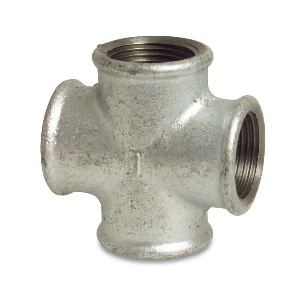 "Gewindefitting Temperguss Kreuzstück 3/8" IG x 3/8" IG x 3/8" IG x 3/8" IG image"