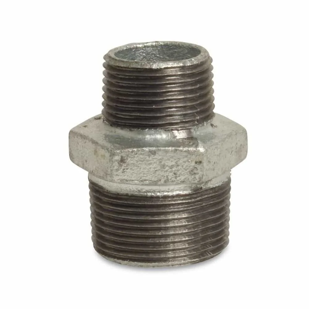 "Reduziernippel Temperguss, Gewindefitting, 1/2" AG x 1/4" AG image"
