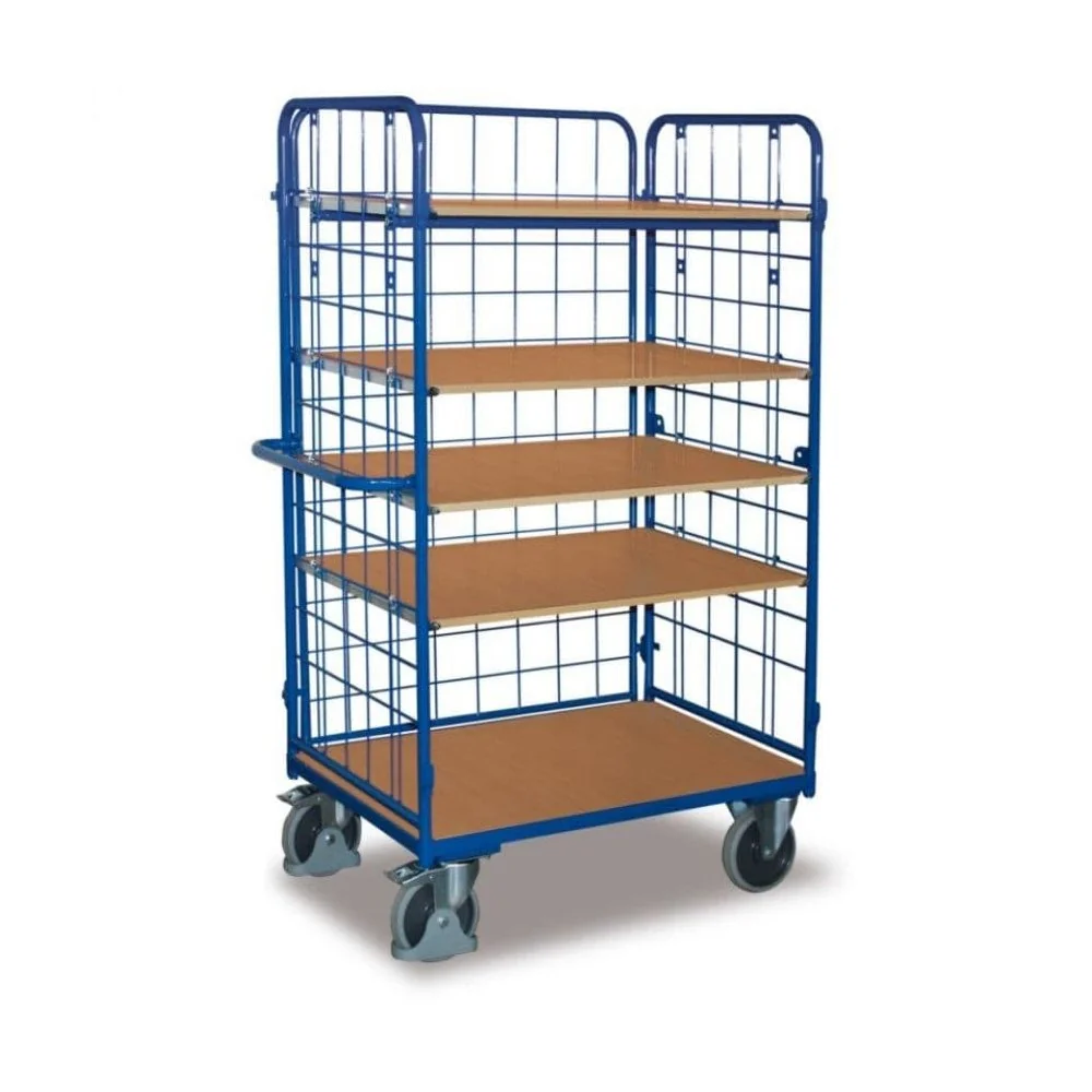 "Dreiwandwagen, Paketwagen hoch, 5 Böden, 500 kg, Typ XL, EasySTOP image"