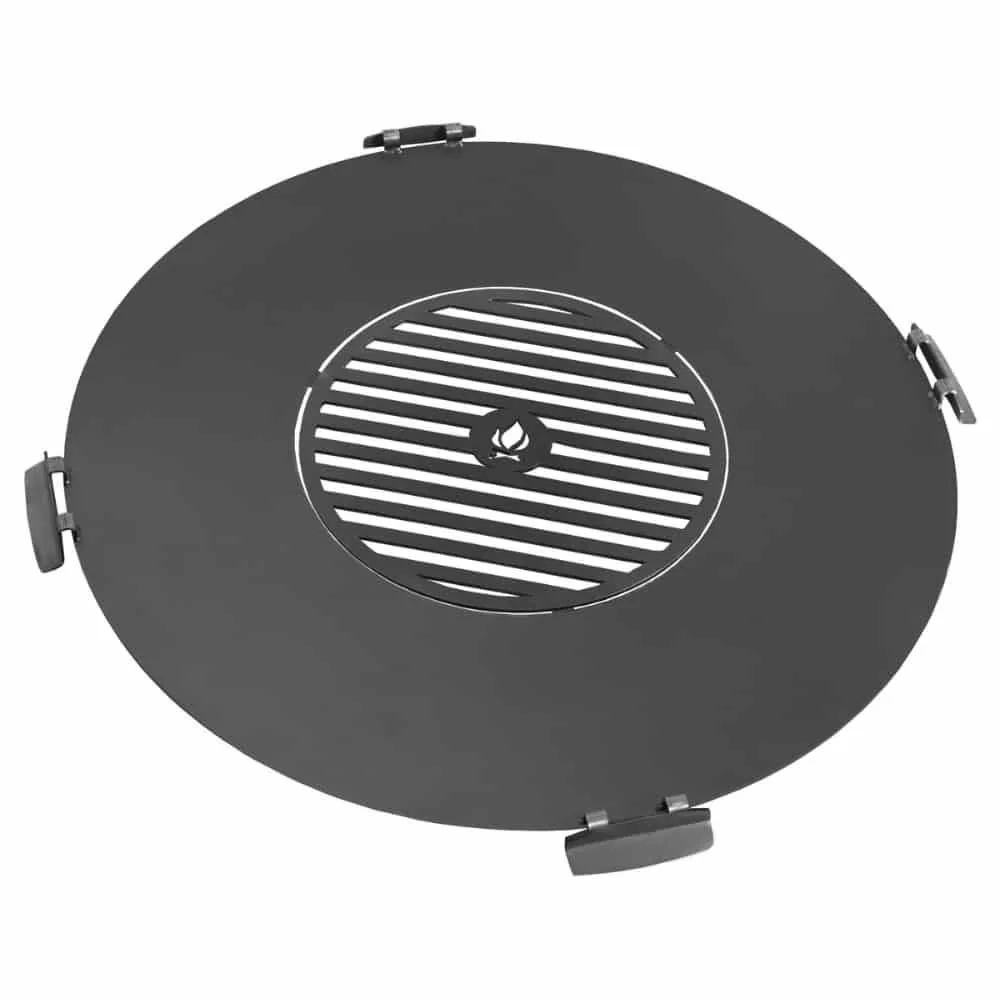"Feuerschale Grillplatte, Grillrost 50cm, 102cm, Naturstahl, 4 Griffe image"