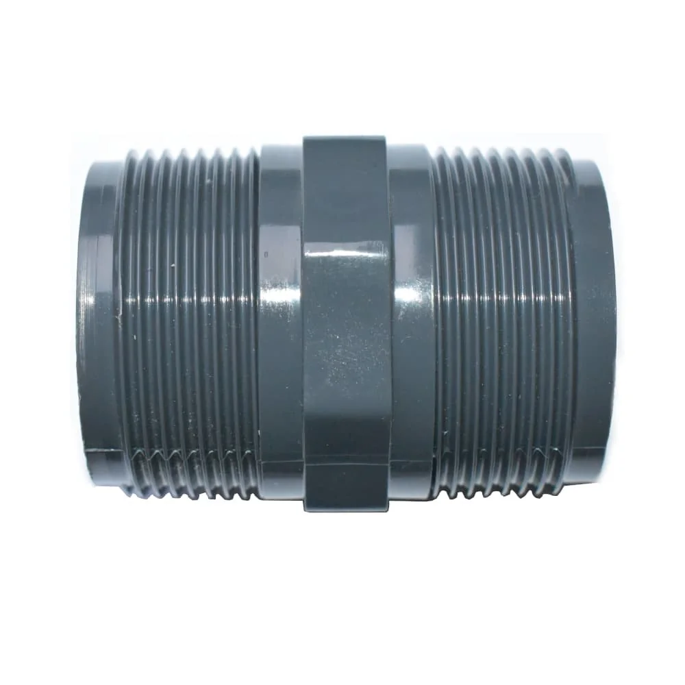"PVC Fitting, Doppelnippel 1 1/2 Zoll, PVC-U AG x AG, Rohrverbinder image"