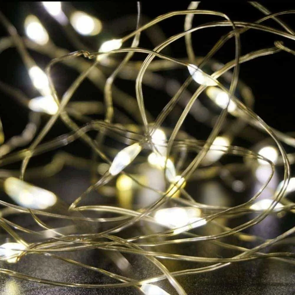 "Micro Lichterkette, LED, 30 LEDs, 155cm, warmweiß, Batterie image"