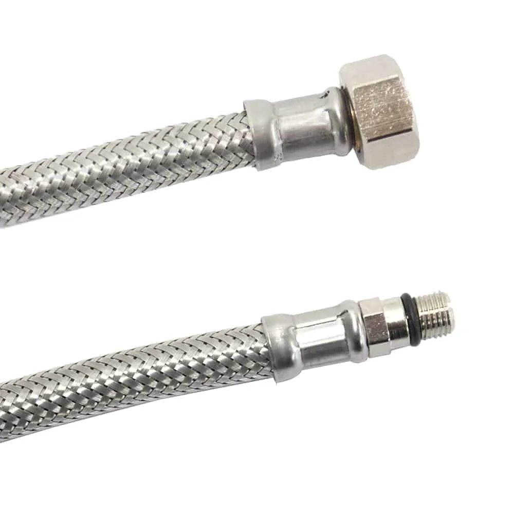 Panzerschlauch, DN8, 300mm, M10, Edelstahl, flexibel, DVGW