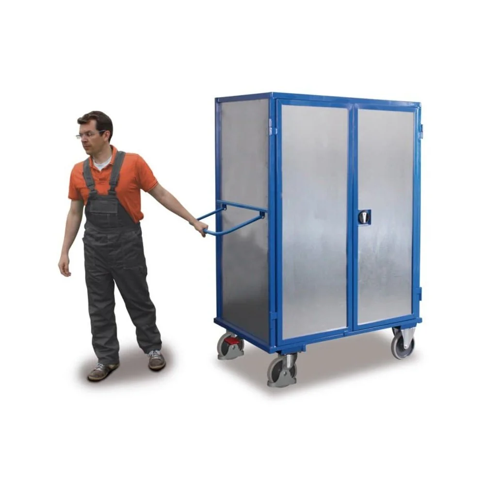 "Werkstattwagen mit Türen, Etagenwagen abschließbar, Stahlblech, 500 kg Traglast image"