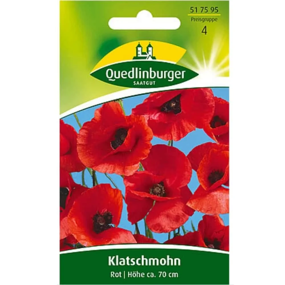 "Klatschmohn rot, Mohnblume Samen, Aussaat für Naturgarten image"