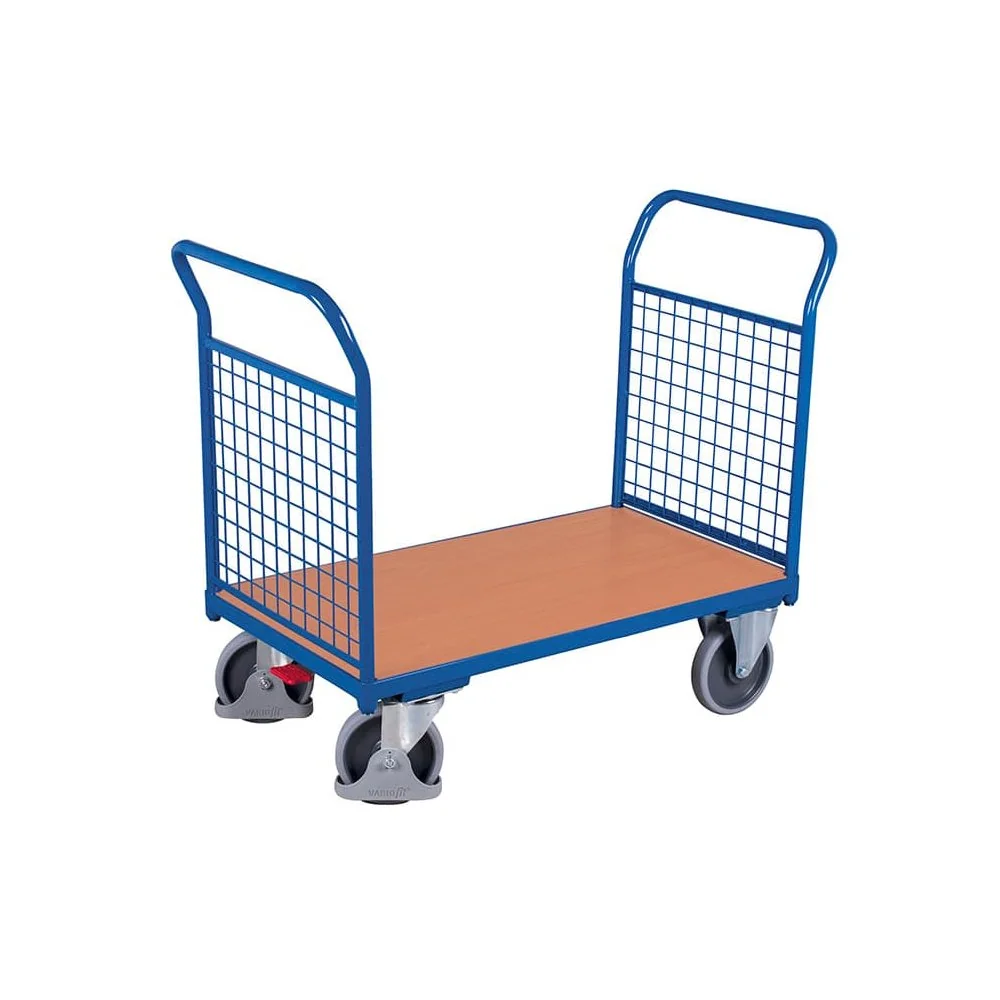 "Drahtgitterwagen, Stirnwandwagen, 500 kg, Typ L, EasySTOP, blauer Gitterwagen image"