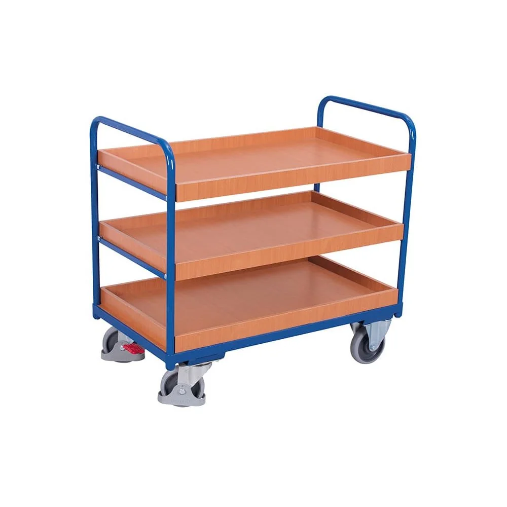 "Etagenwagen, Werkstattwagen, Servierwagen, 3 Tabletts, 250 kg Traglast image"