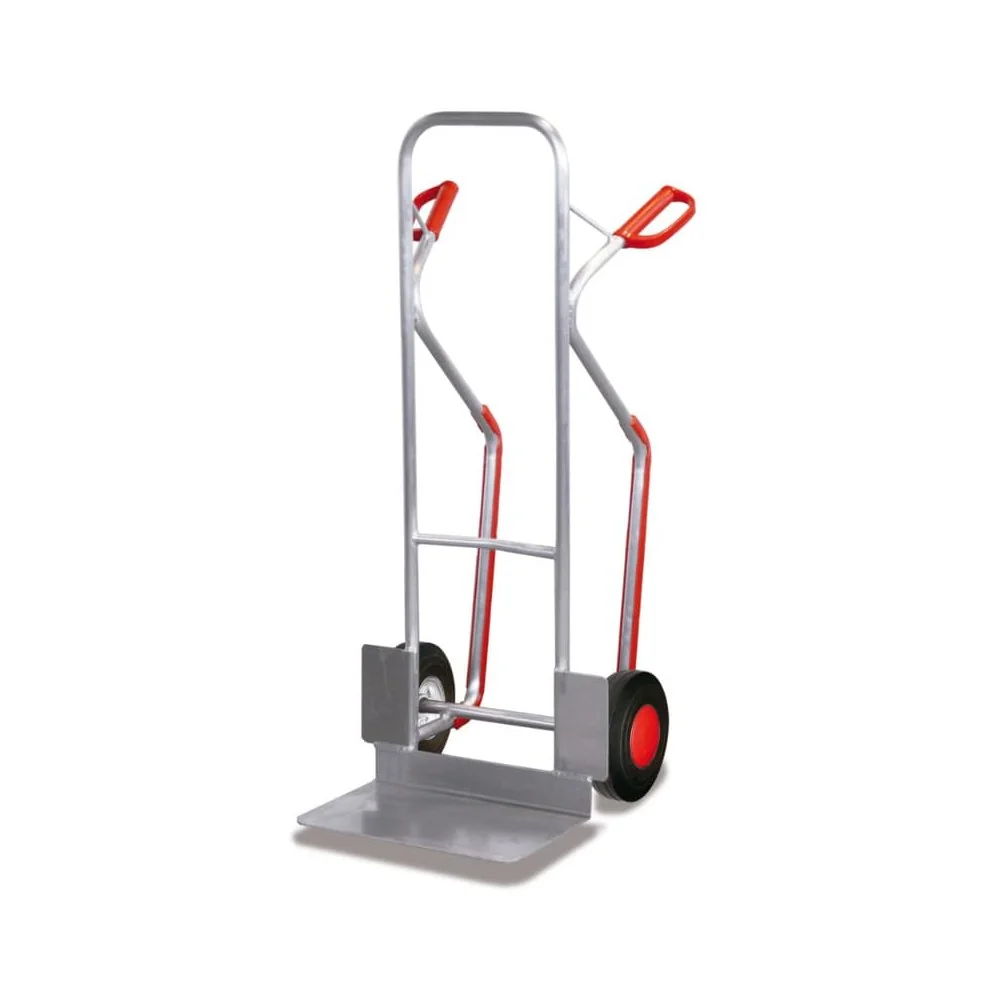 "Sackkarre, Alu-Sackkarre 200 kg, mit Schaufel, Gleitkufen, Vollgummibereifung image"