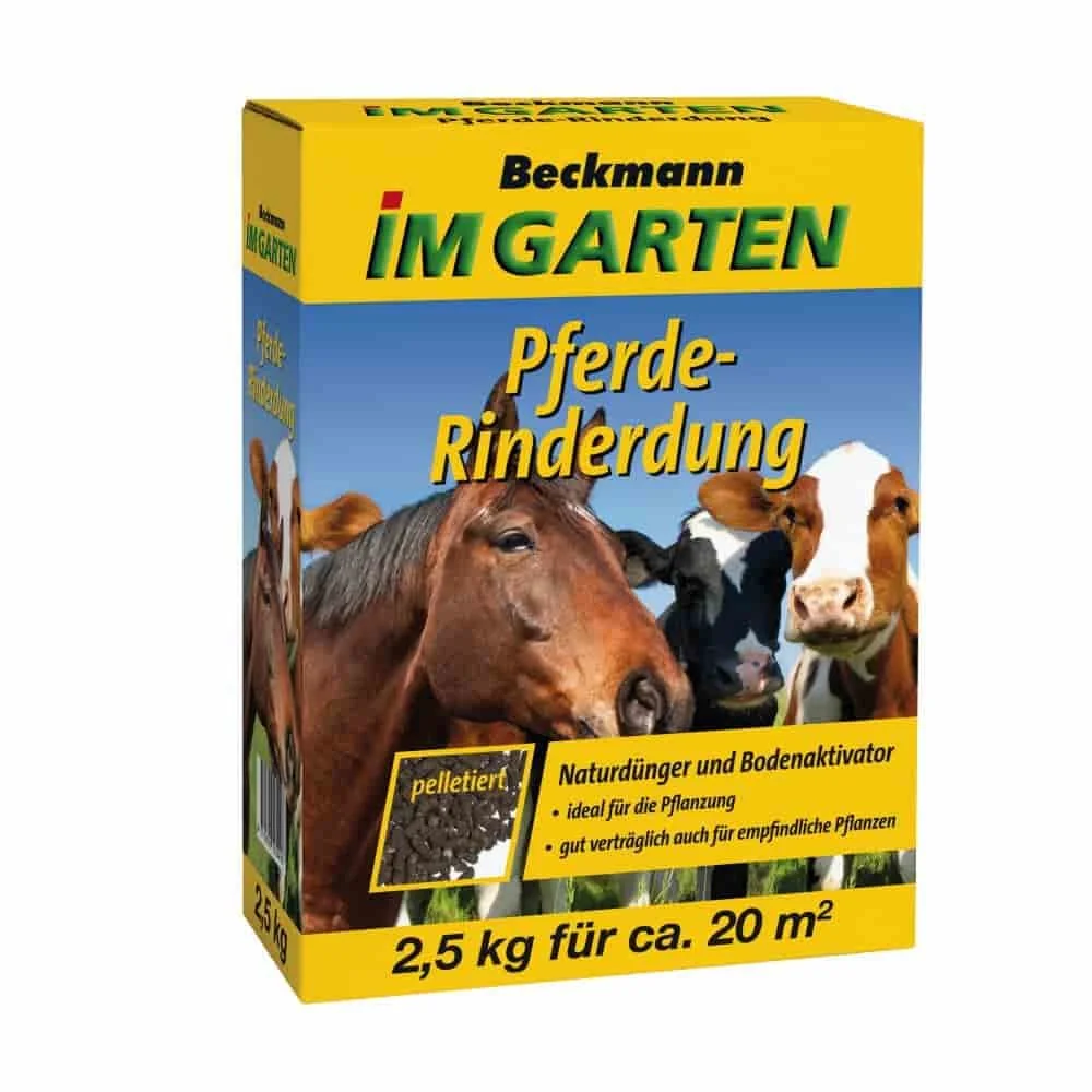 "Pferde-Rinderdung pelletiert 2,5 Kg BIO Anbau geeignet image"