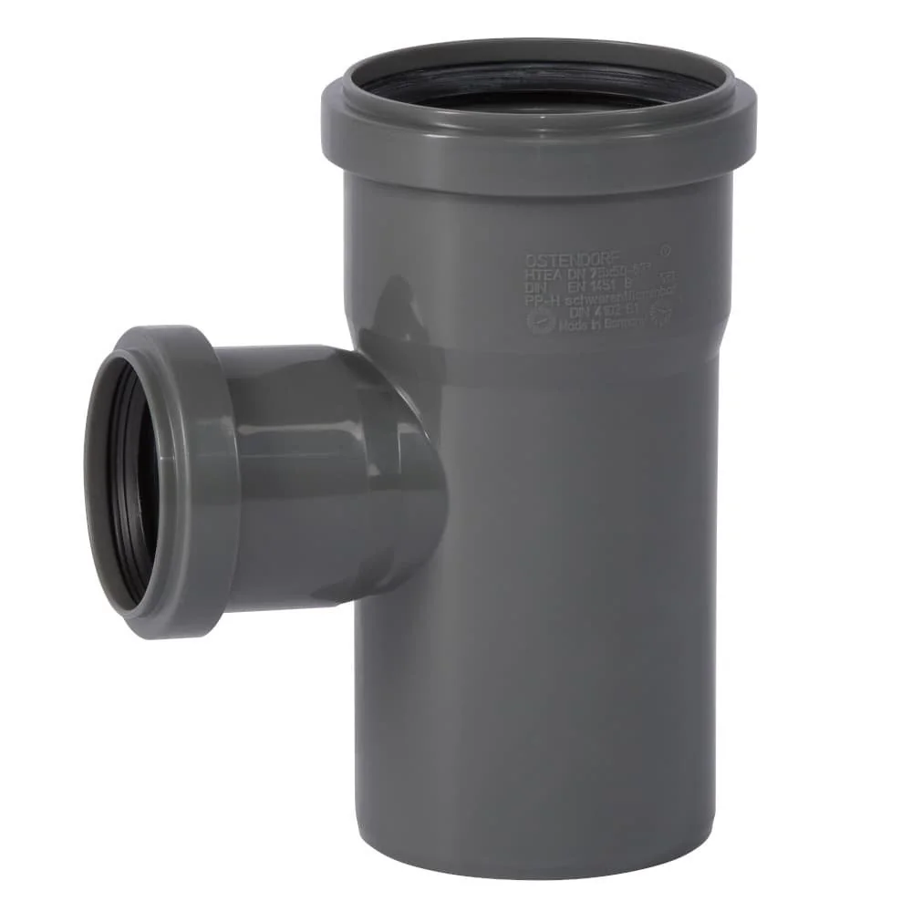 "HT Rohr 75, HT Abzweig 75/50, 87 Grad, Abwasserrohr, Entwässerung image"