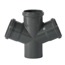 HT Rohr 75, Doppelabzweig 75/75/75, 67 Grad, Abwasserrohr