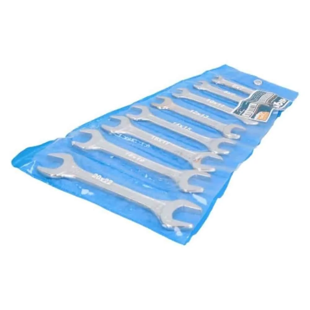 Doppelmaulschlüssel Satz, 8-teilig, 6-22 mm, verchromt