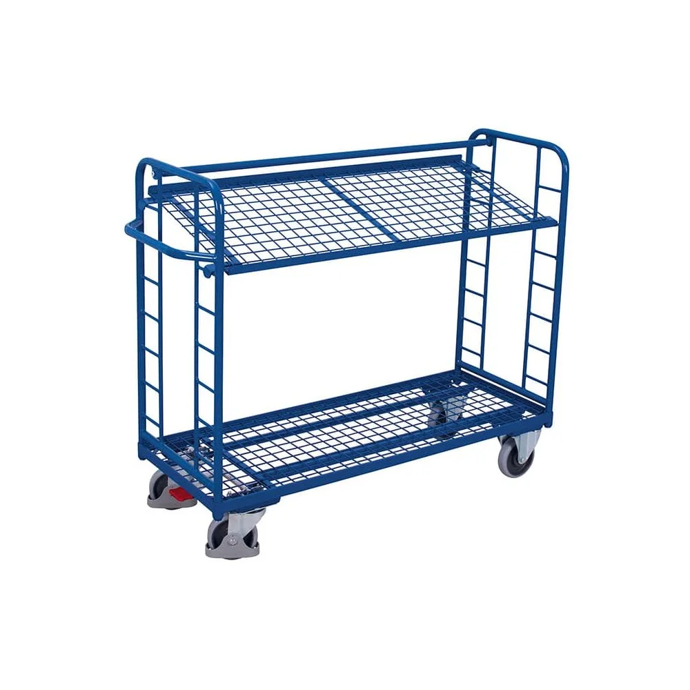 "Etagenwagen, 2 Drahtgitterböden, 250 kg Traglast, Rollwagen mit Bremse image"