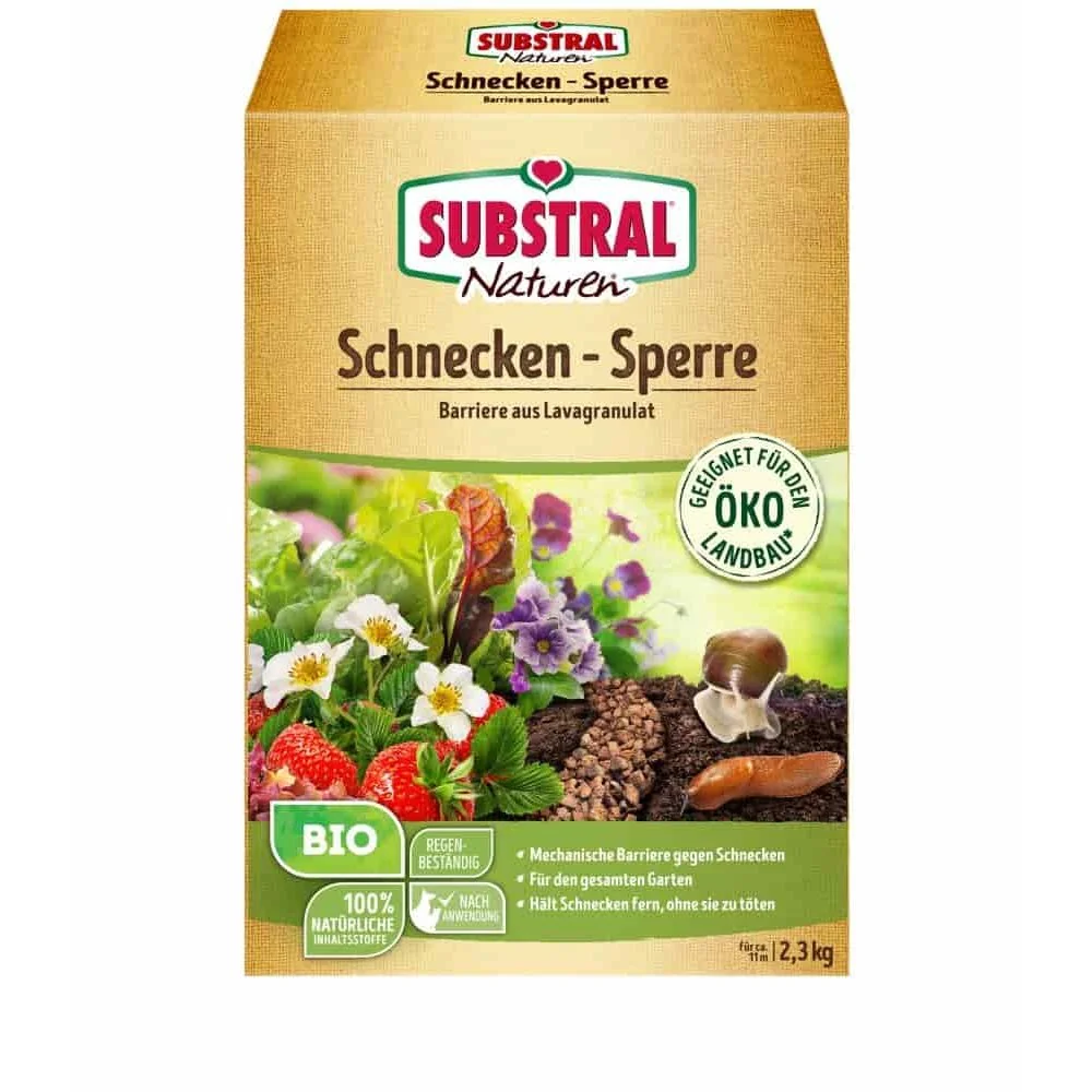 "Schneckensperre 2,3 kg, Bio Schneckenabwehr, Lavagranulat image"