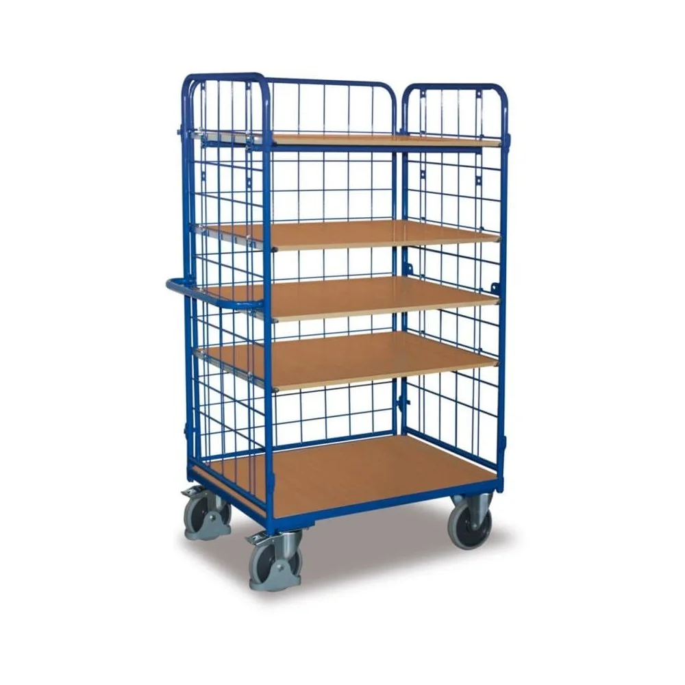 "Paket-Dreiwandwagen hoch mit 5 Böden 400 kg Traglast Typ S + EasySTOP image"