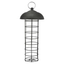 Meisenknödelhalter mit Dach, Vogelfutterhaus zum Aufhängen, schwarz