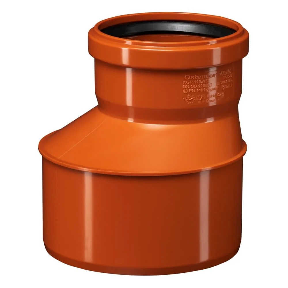 "KG Rohr Reduktion 160/110, Abwasserrohr Reduzierung, PVC Kanalrohr image"