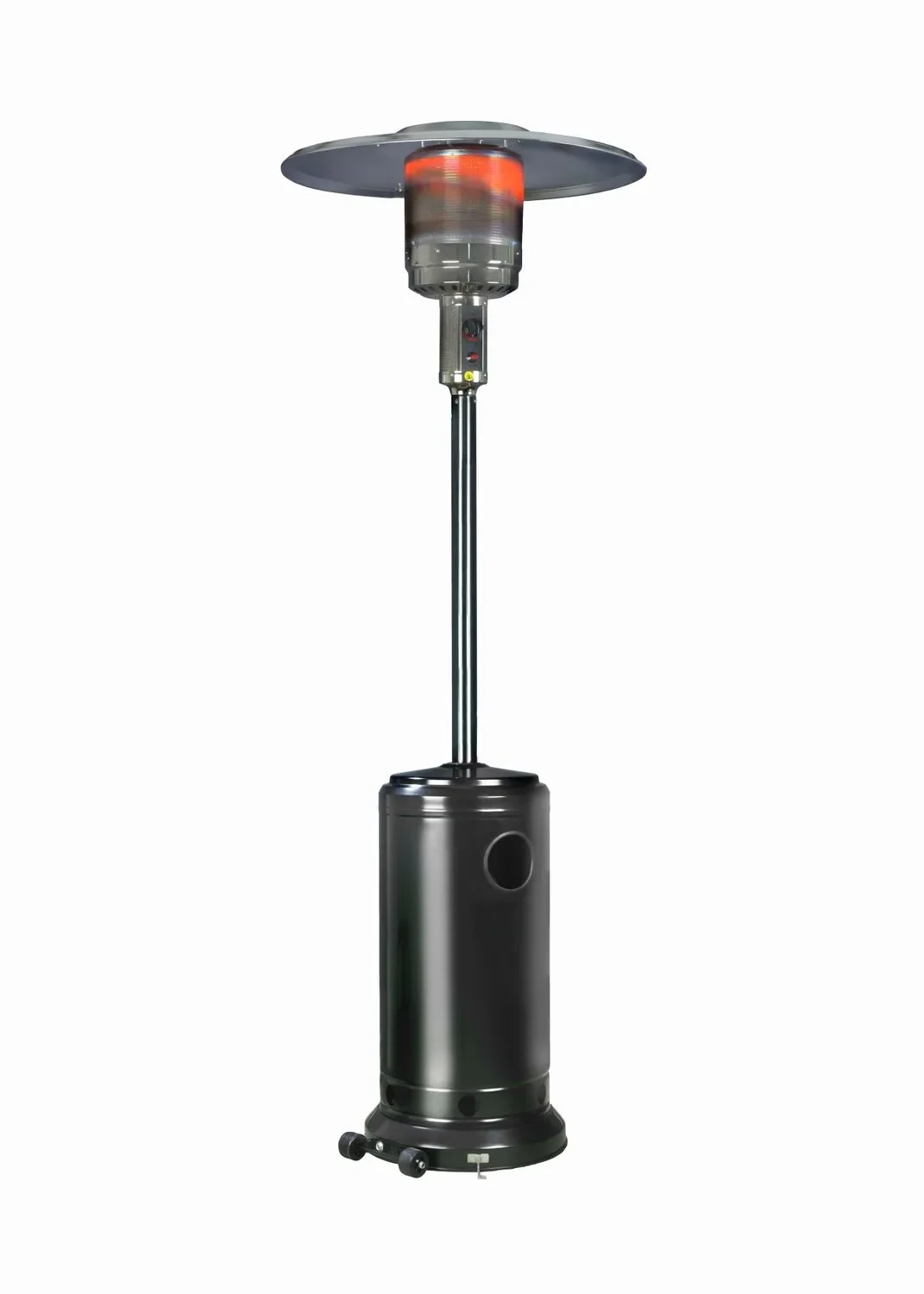 "Gasheizstrahler, Terrassenstrahler gas, Heizpilz gas - Modell THG 14000 Patioheater, mit Schutzgitter, Metall, Schwarz image"