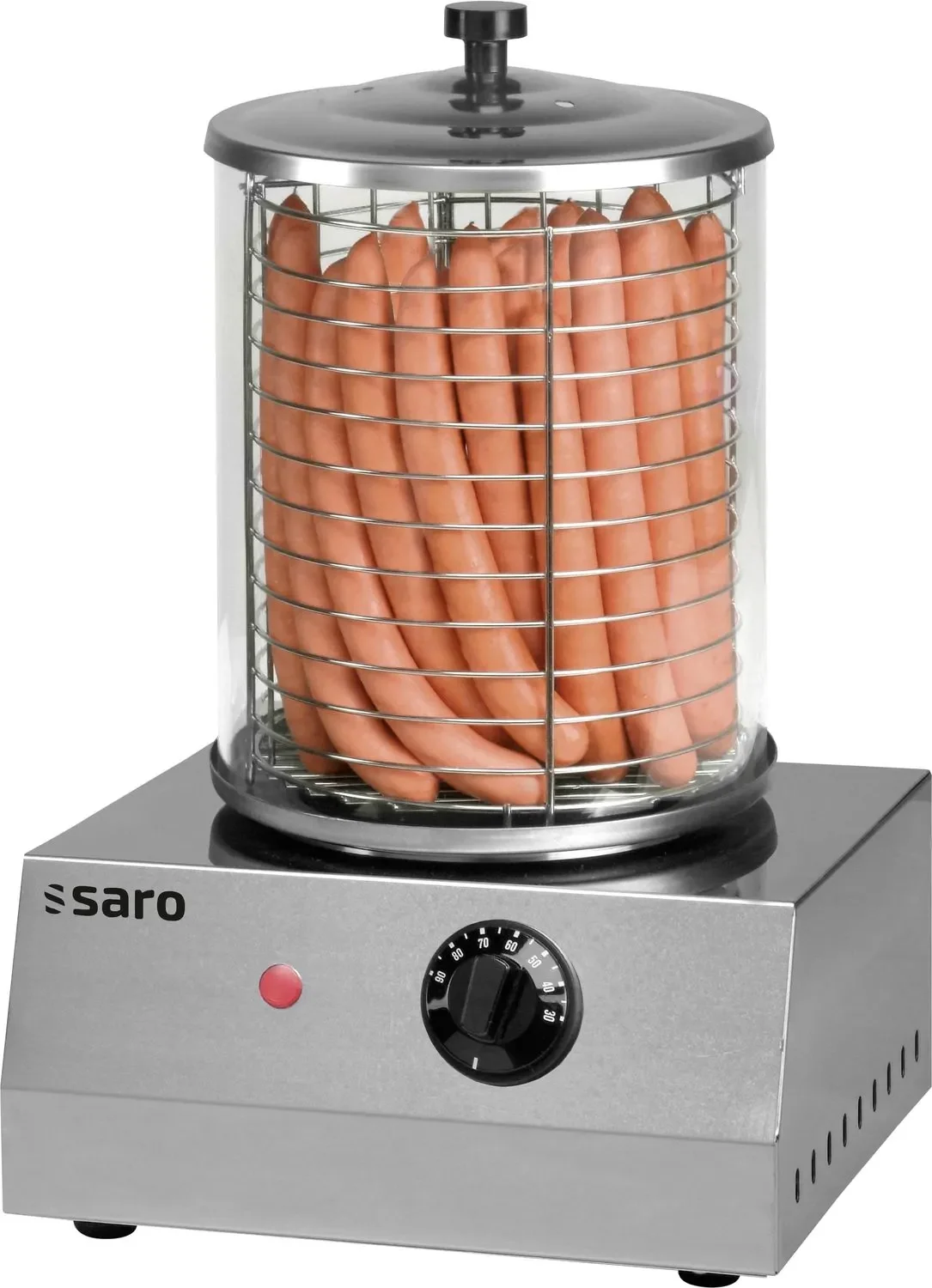 "Hot Dog Maker, Bockwurstwärmer, Würstchenwärmer, Hot Dog Steamer - Modell CS-100, Multifunktionaler Edelstahl-Wärmer für perfekte Hot Dogs und mehr image"
