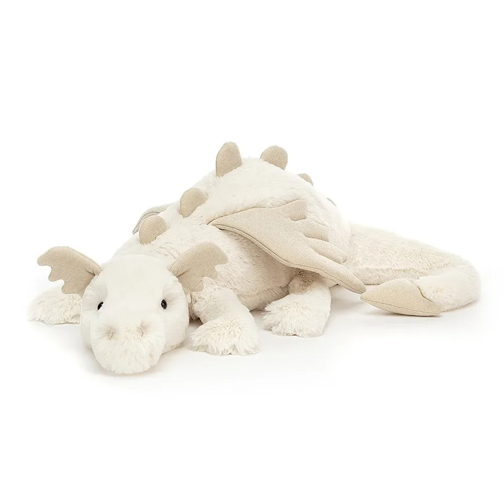 "Jellycat Kuscheltier, Plüschtier, Stofftier - Snow Dragon, Größe: Riesig - H19 X B66 CM image"