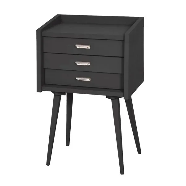 "Laurette Nachttisch Schränkchen Le Chevet des Secrets, Farbe: Charbon image"