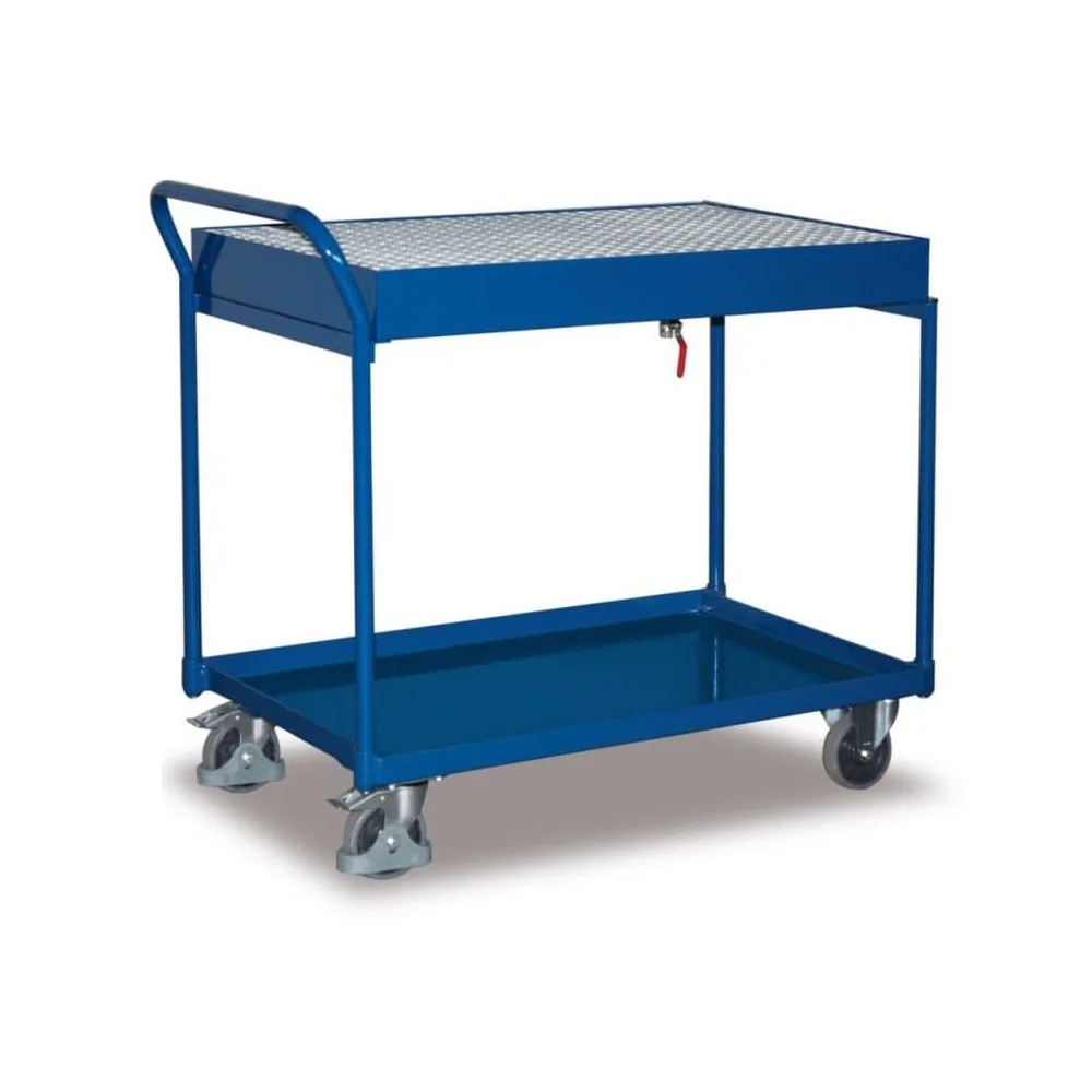 Tischwagen 2 Etagen, mit Auffangwanne 60 L