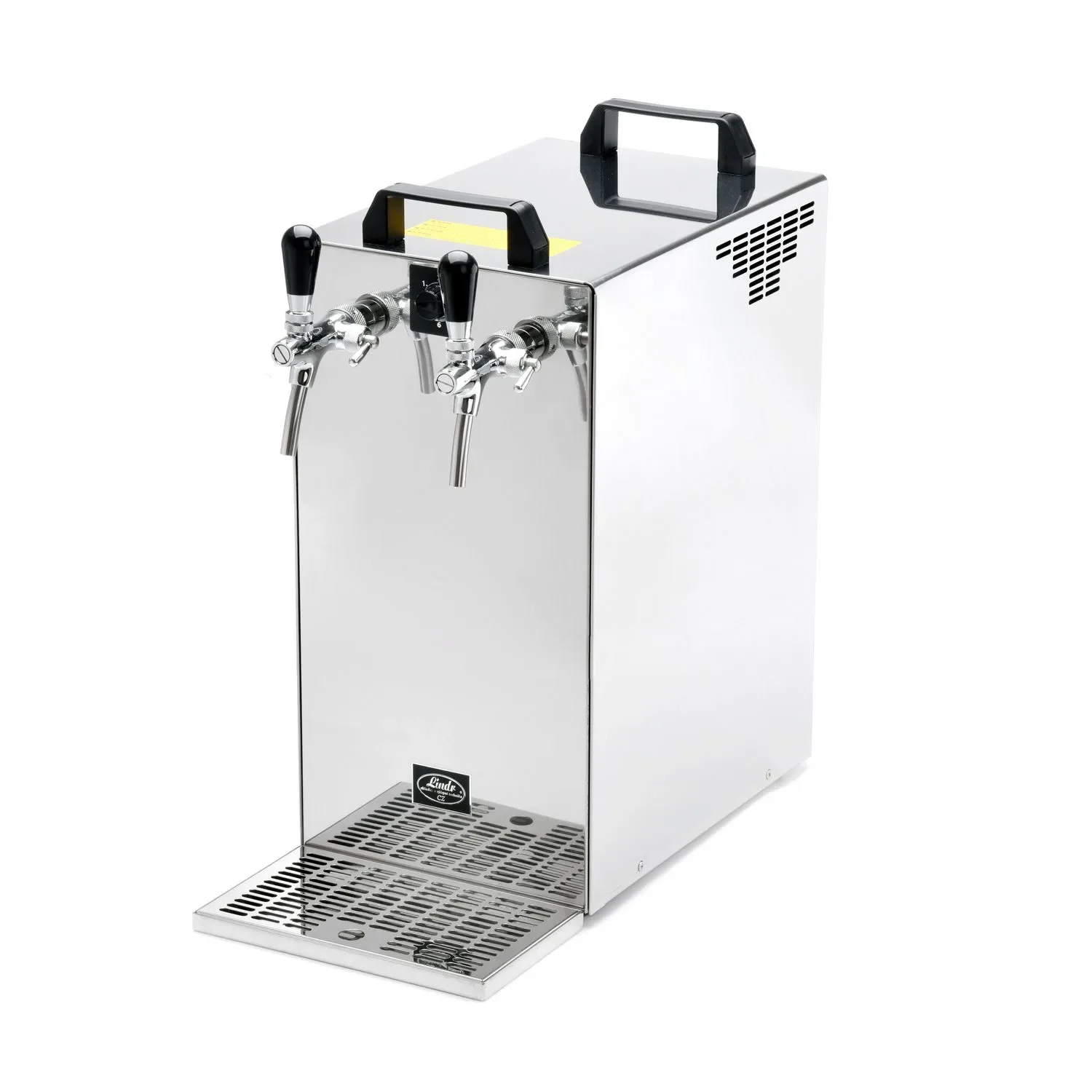 "Zapfanlage Kontakt 155 - Green Line - Bierzapfanlage 2-leitig Trockenkühlgerät aus Edelstahl, 160 Liter/h image"