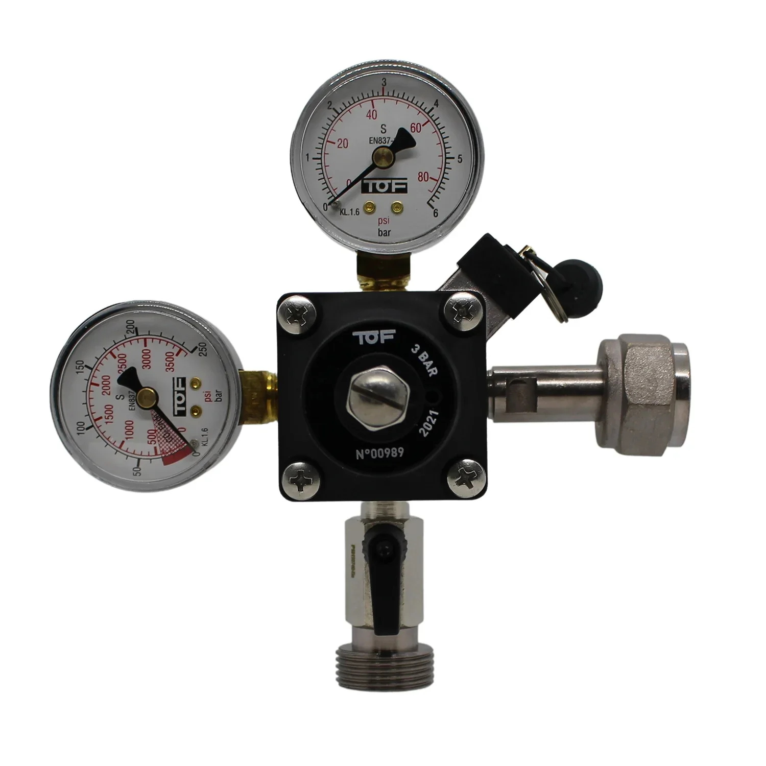 "Druckminderer, Druckregler, Druckreduzierventil - CO2 für Bier Zapfanlage 3 bar, 1-leitig image"