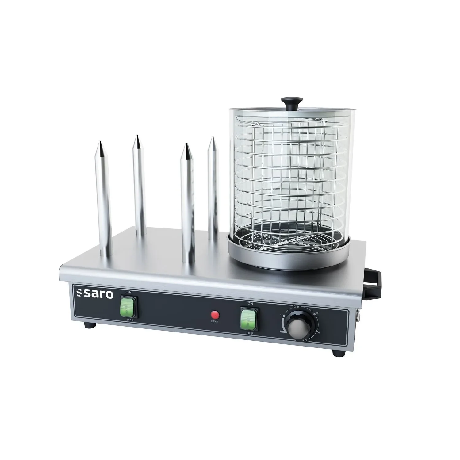 "Hot Dog Maker, Bockwurstwärmer, Würstchenwärmer, Hot Dog Steamer - Modell HW 2, Edelstahl image"
