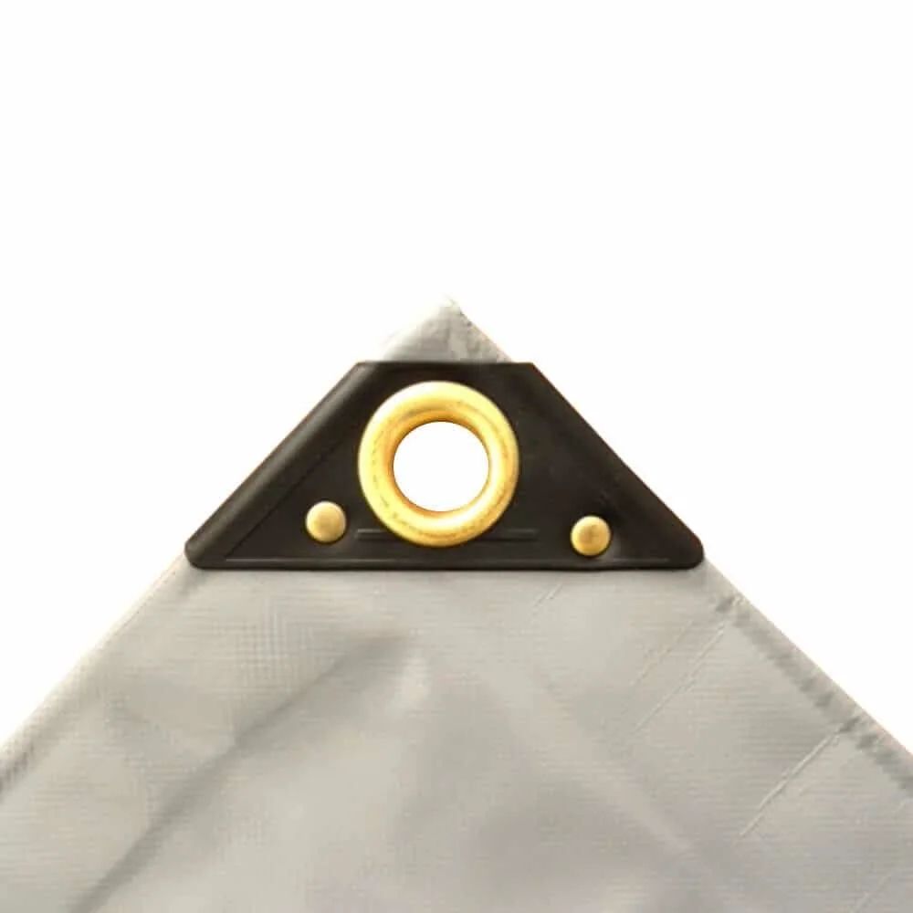 "PVC Plane grau 650 g/m², 8 x 10 (80m²), Abdeckplane, Gewebeplane image"