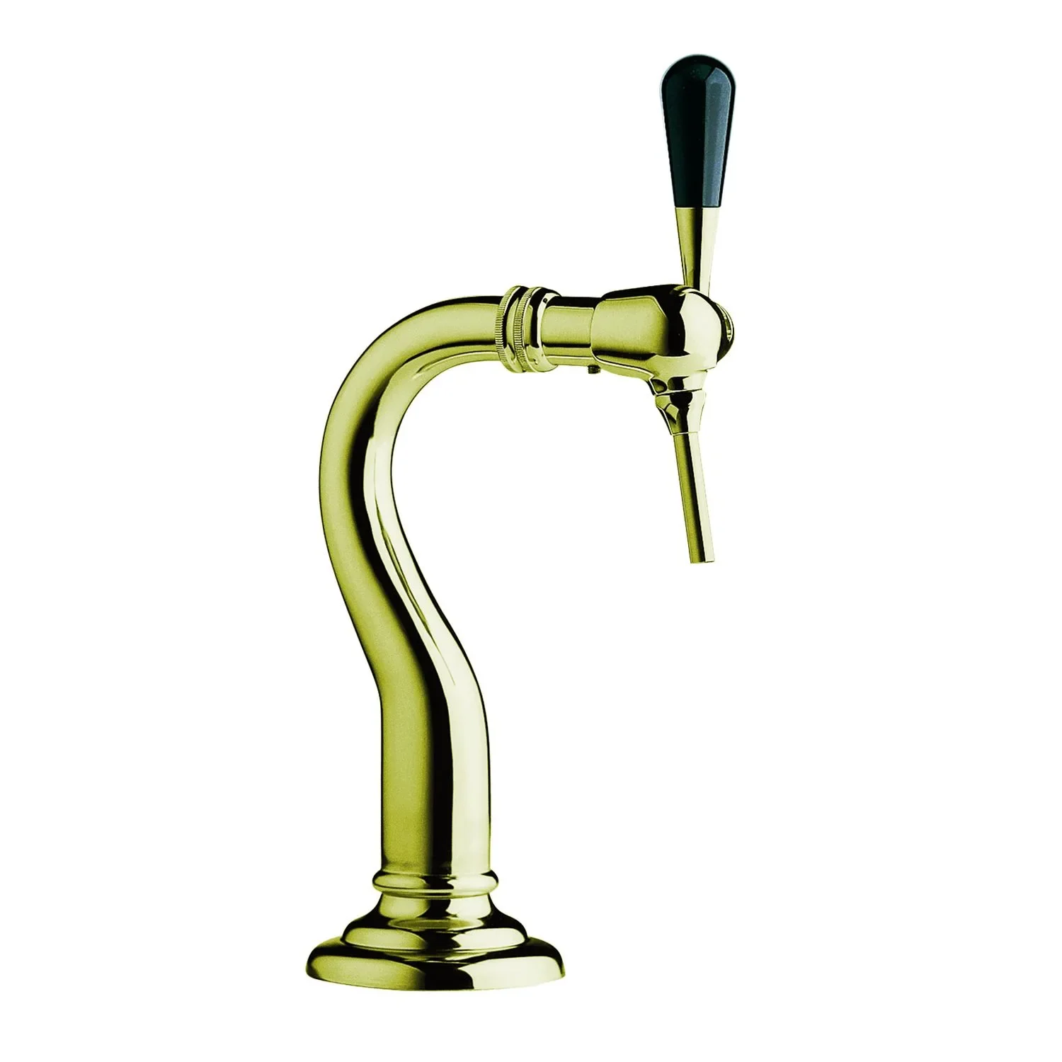 "Schanksäule, Bierzapfsäule - Modell Baby-Schwanenhals, 1-leitig, Messing image"