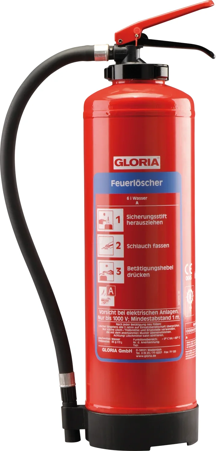 Feuerlöscher, Wasserlöscher W6EASY - Der kompakte und umweltfreundliche Feuerlöscher für die Brandklasse A