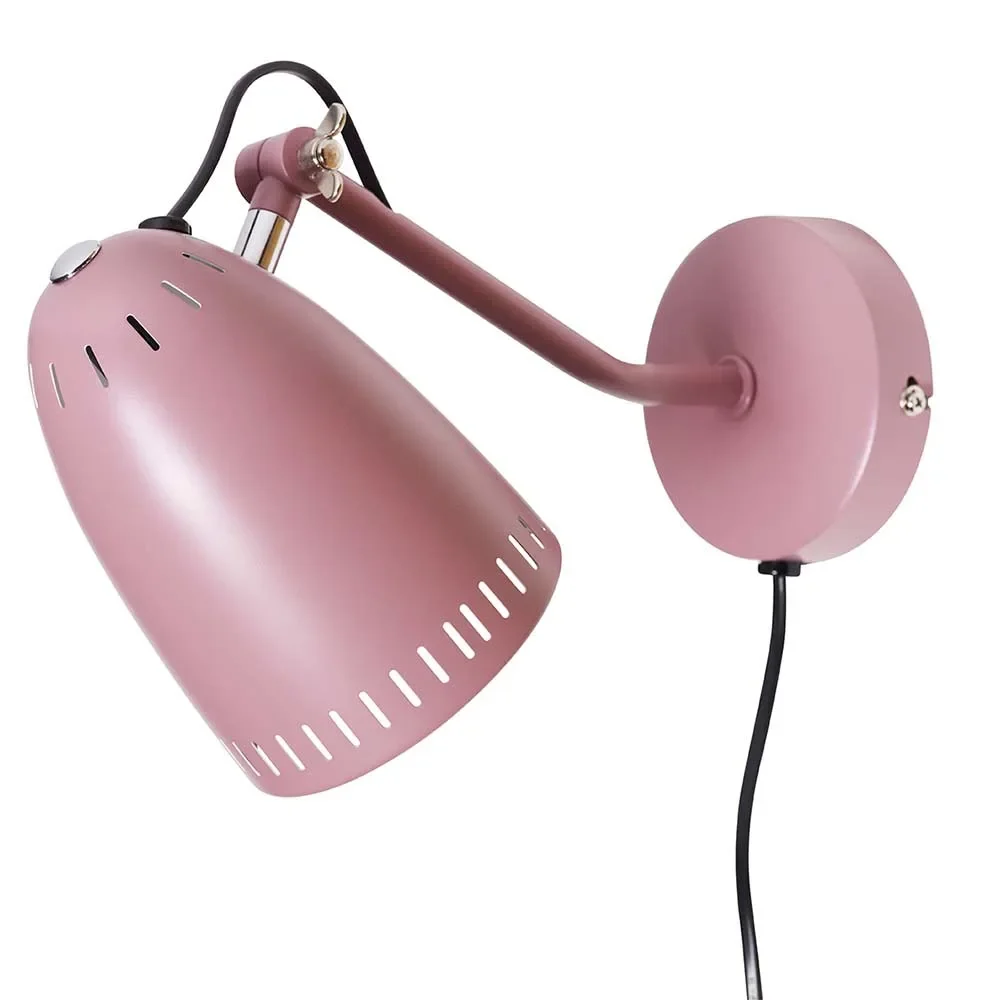 "Superliving Wandlampe Metall "Dynamo" matt rosa image"