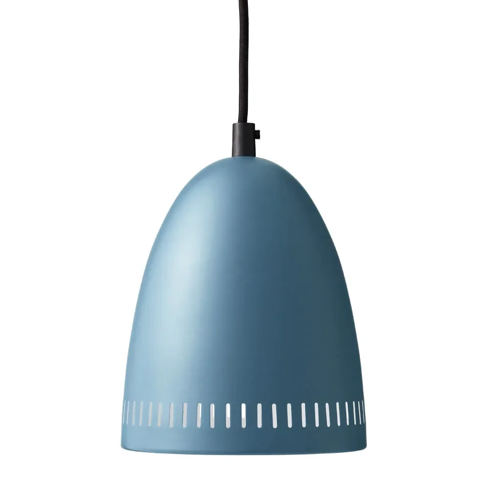 "Superliving Metall Pendellampe "Dynamo" klein matt rauchblau image"