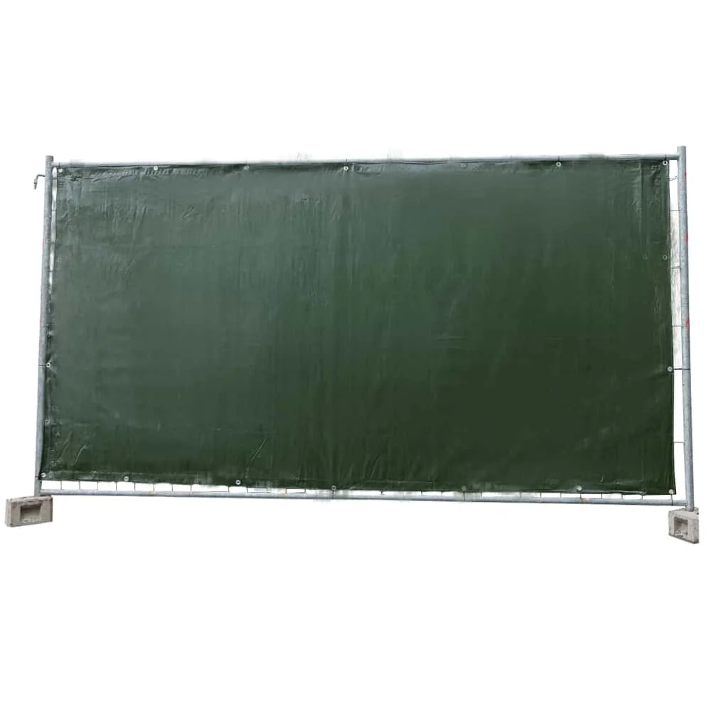 "Bauzaunplane, 160g/m², grün PE, 1,76x3,41m, Sichtschutzplane image"