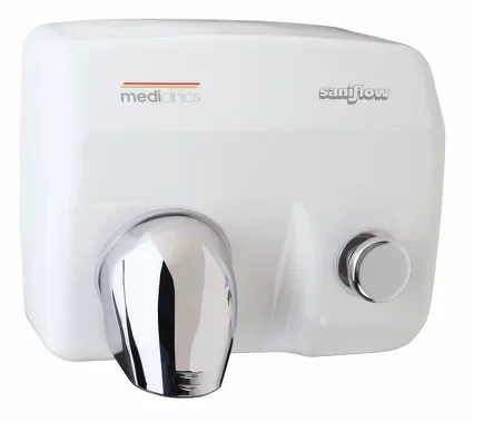 "Händetrockner mit Drucktaste Weiß - E88, Saniflow image"