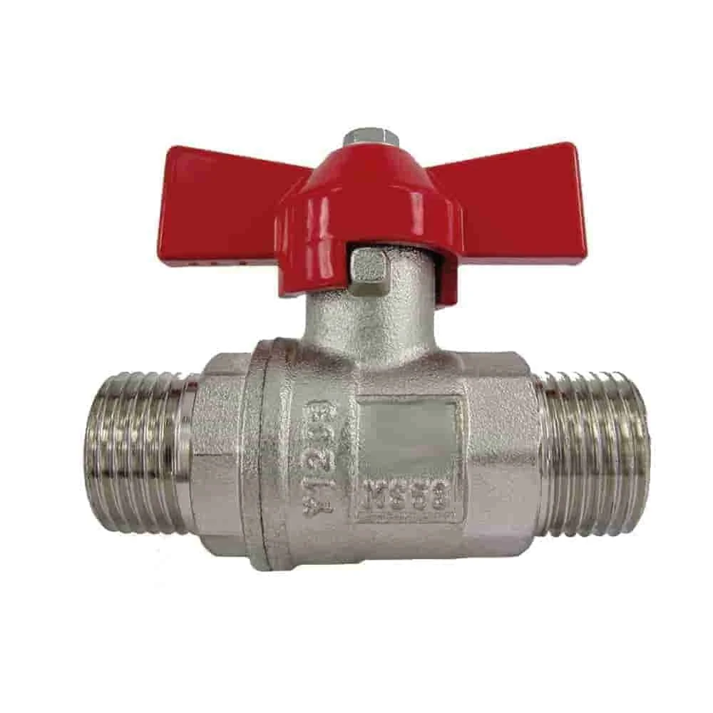 "Kugelhahn 1/2 Zoll, Flügelgriff, Messing, Aussengewinde image"