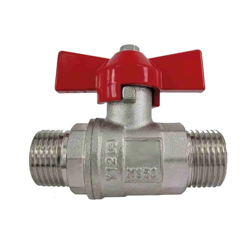 "Kugelhahn 1 Zoll, Messing Kugelhahn, Flügelgriff Kugelhahn AG AG image"