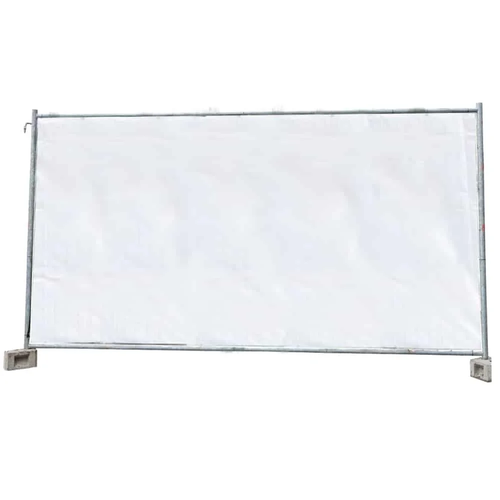 "Bauzaunplane 160g/m², PE Plane, 1,76m x 3,41m, weiss image"
