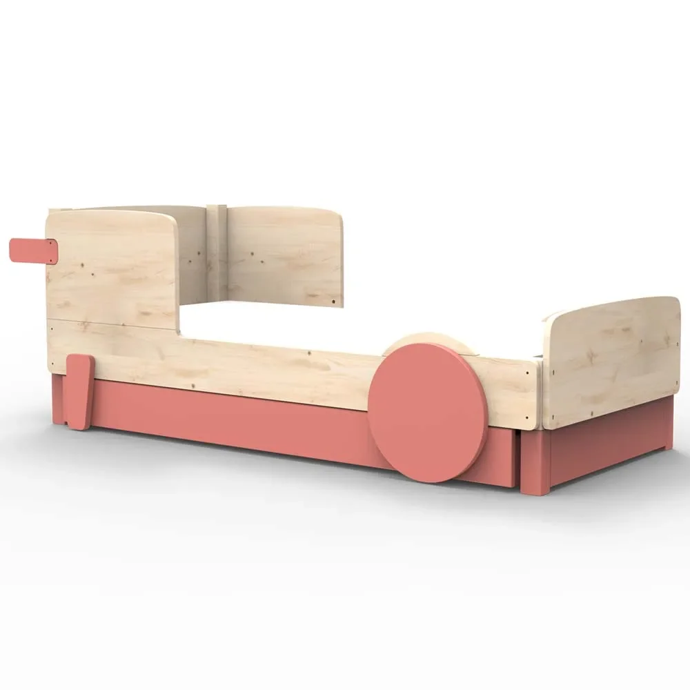 Mathy by Bols Einzelbett Discovery mit Bettschublade, Farbe Elemente: coral